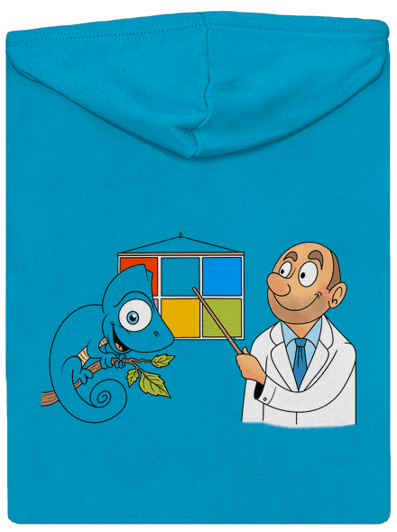 Chameleón u lekára dámska mikina na zips Blue Atol
