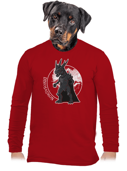 Dinosauron pánske dlhý rukáv Red