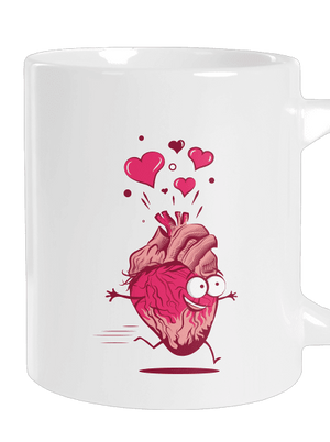 Zamilované srdiečka veľký hrnček White