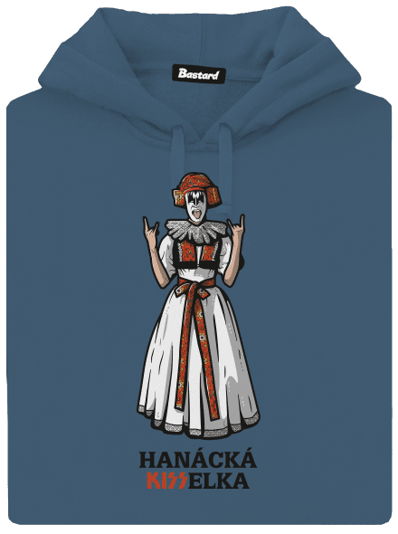 Hanácká Kisselka dámska mikina klokanka Denim
