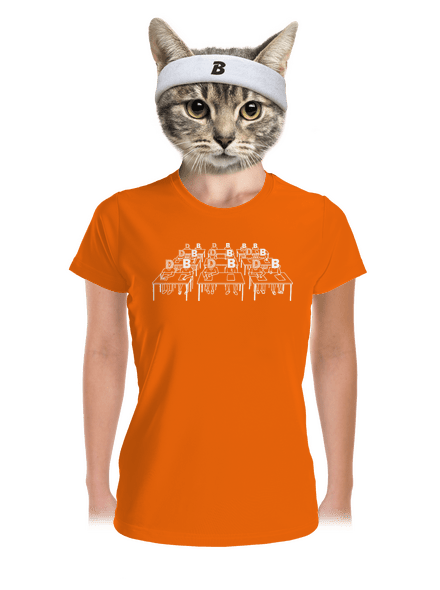 Cimrman: Debil, blbeček dámske športové tričko Neon Orange