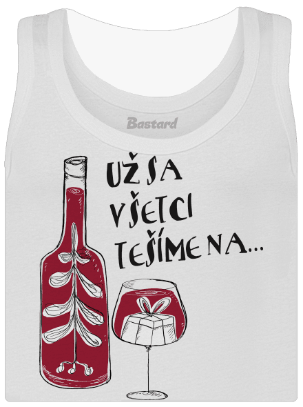 Vianoce vo víne dámske tielko klasické White