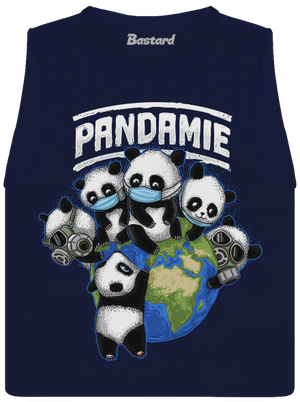 Pandamie dámske tielko voľné Navy