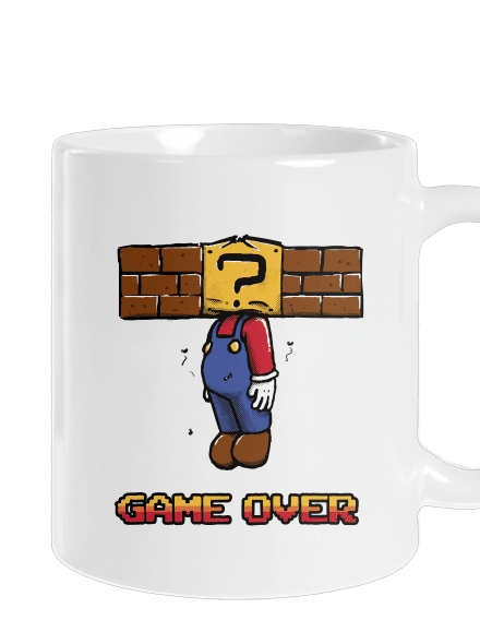 Game Over klasický hrnček White