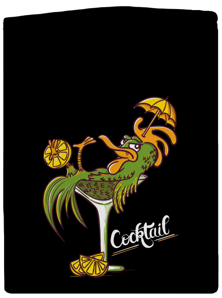 Cocktail pánska mikina na zips Black