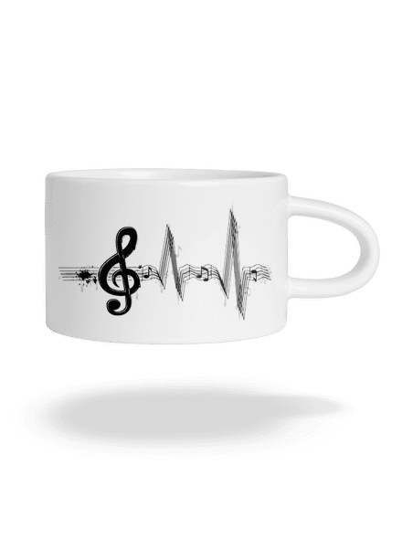 Žijem muzikou hrnček makronka White