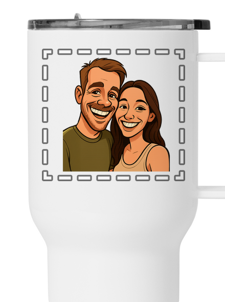 Karikatúra z vlastnej fotky termohrnček White