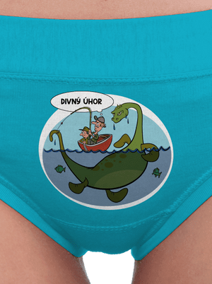 Divný úhor dámske nohavičky Turquoise