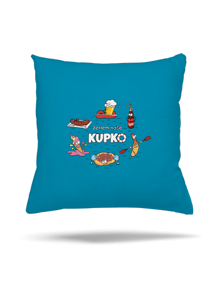 Slovenské kupko vankúš Blue Turquoise