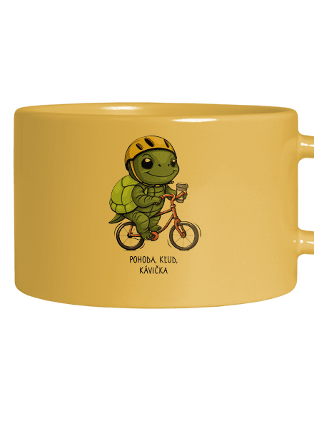 Pohoda, kľud hrnček makronka Yellow Macaron