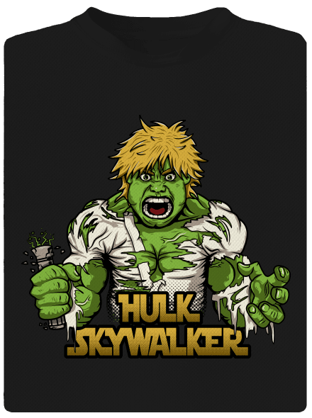 Hulk Skywalker pánske športové tričko Black