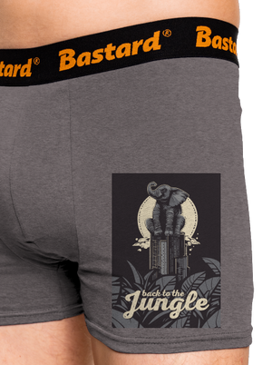 Back to the jungle boxerky Gray Melange