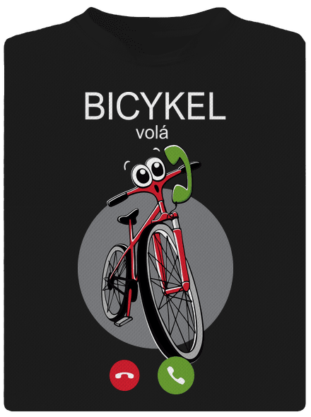Bicykel volá detské športové tričko Black