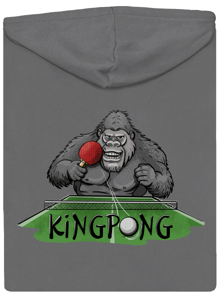 King pong dámska mikina na zips Steel Gray