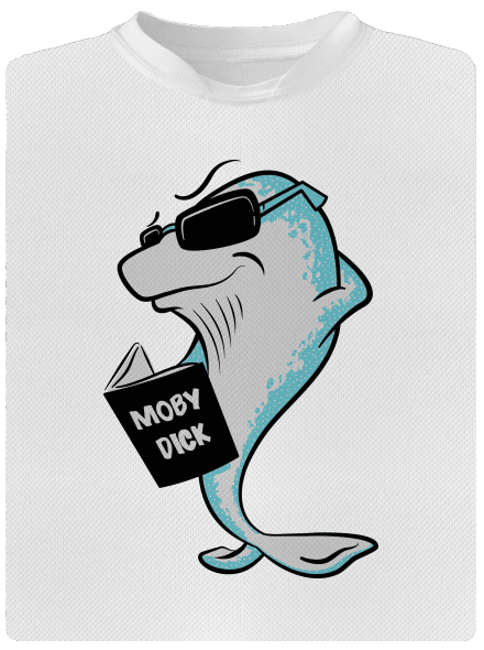 Moby Dick pánske športové tričko White
