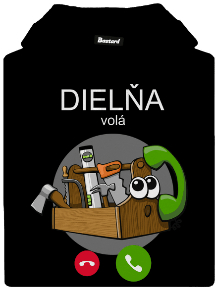 Dielňa volá dámska mikina klokanka Black