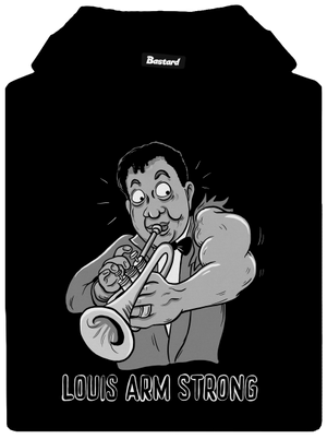 Louis Armstrong dámska mikina klokanka Black