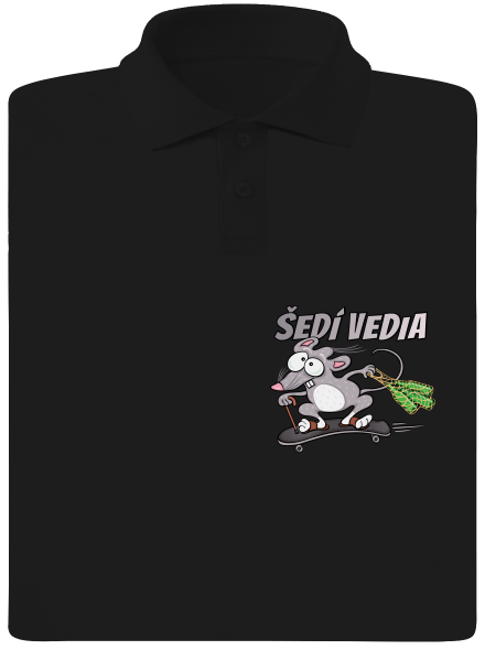 Šedí vedia - myšiak pánska polokošeľa Black