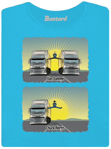 Chuck & Truck dámske tričko s lemom Blue Atol