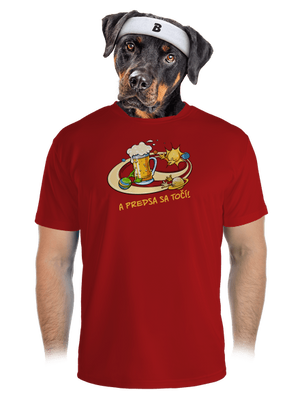 A predsa sa točí! pánske športové tričko Red Mal