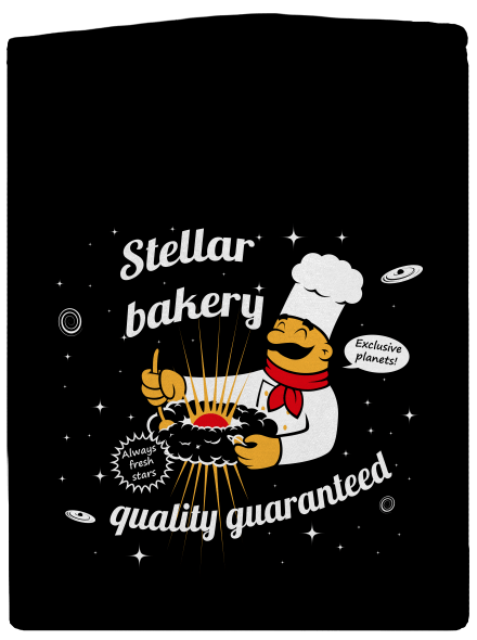 Stellar bakery pánska mikina na zips Black