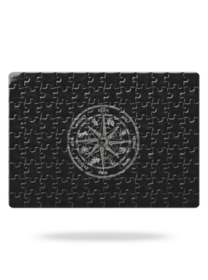 Alkoholický kompas puzzle White