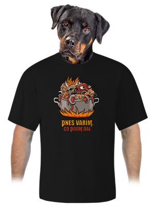 Čo Doom dal unisex tričko oversized Black