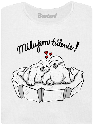 Milujem túlenie dámske tričko s lemom White