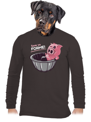 Vo forme pánske dlhý rukáv Bear Brown