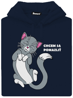 Chcem sa pomazliť pánska mikina klokanka Navy