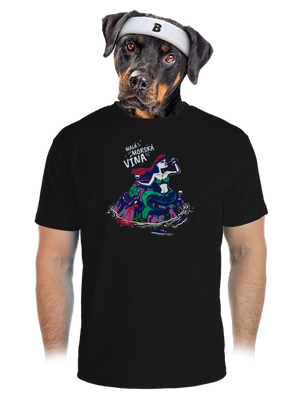 Malá mořská vína pánske športové tričko Black