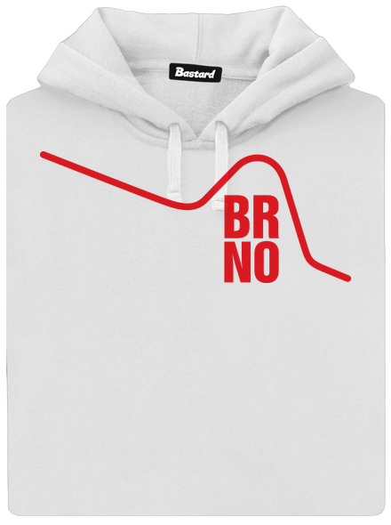 Brno dámska mikina klokanka White
