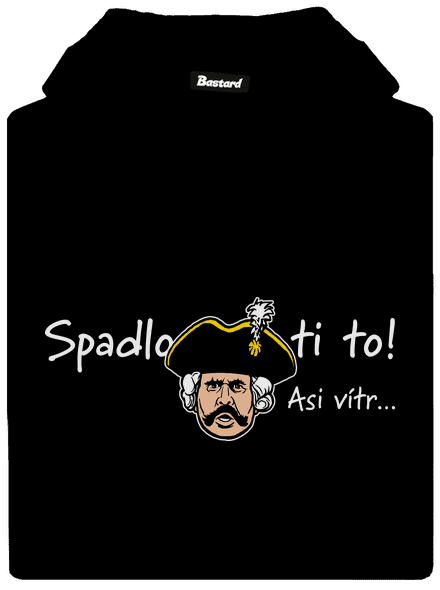 Spadlo ti to pánska mikina klokanka Black