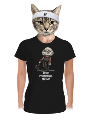 Neklidný - vlastný text dámske športové tričko Black