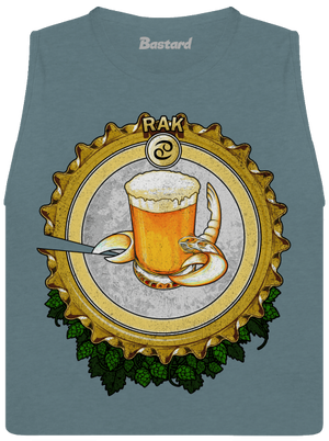 Pivný horoskop: Rak dámske tielko voľné Heather Deep Teal