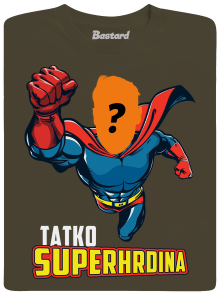 Tatko superhrdina pánske dlhý rukáv Urban Khaki