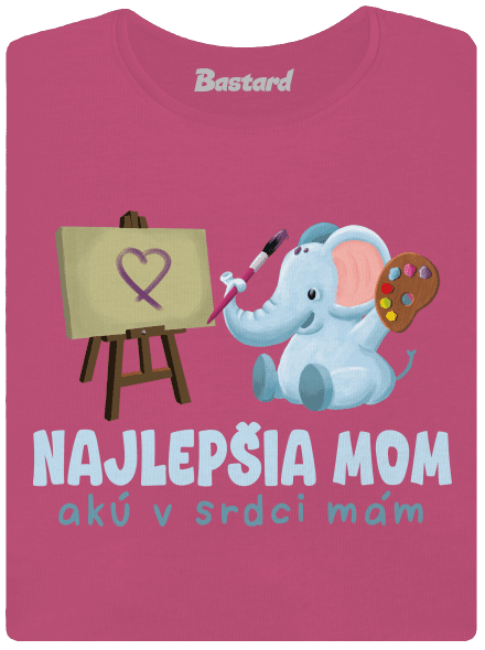 Najlepšia mom dámske tričko s lemom Magenta