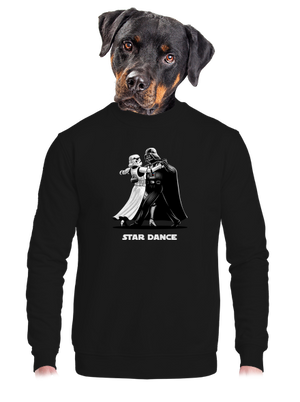 Star dance unisex mikina bez kapucne Black