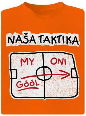 Naša taktika detské športové tričko Neon Orange