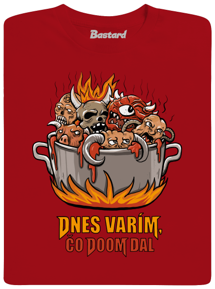 Čo Doom dal pánske tričko Red