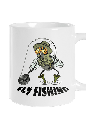 Fly fishing klasický hrnček White