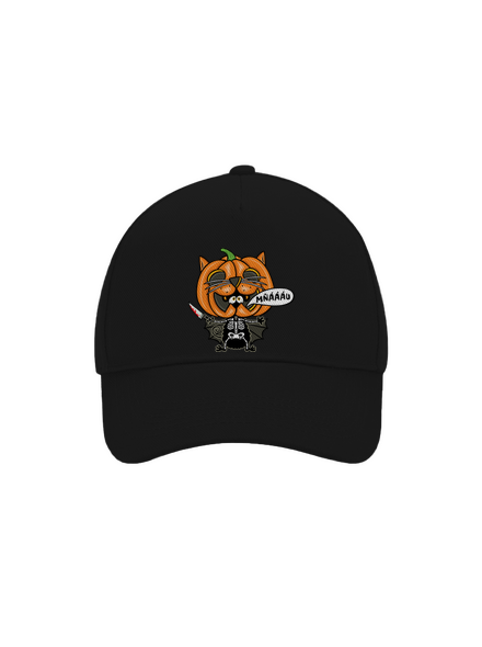 Halloweenská kočička šiltovka baseballka Black