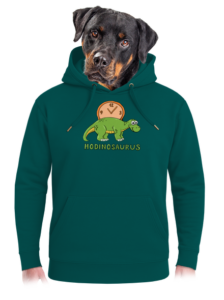 Hodinosaurus unisex mikina premium Emerald Green