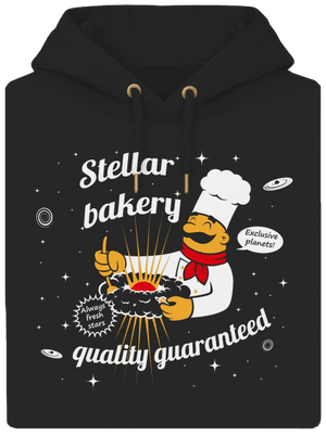 Stellar bakery unisex mikina premium Dark Black