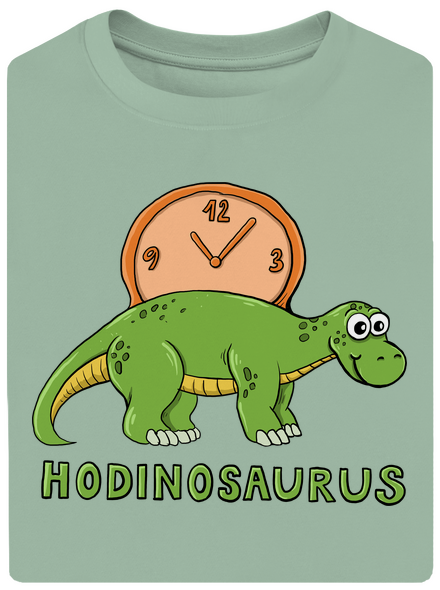 Hodinosaurus unisex tričko oversized Sage