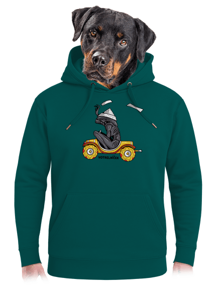 Votrelníček unisex mikina premium Emerald Green
