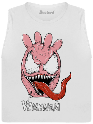 Vemenom dámske tielko voľné White