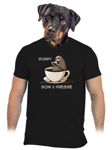 V presse pánske tričko Black