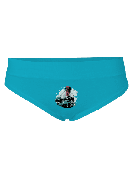 USB odkaz vo fľaši dámske nohavičky Turquoise