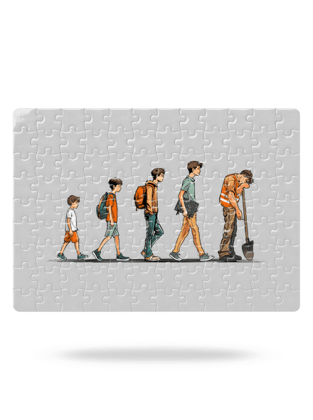 Evolúcia študenta puzzle White